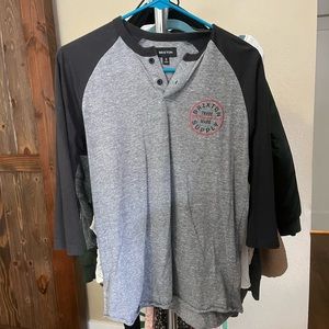 Brixton Long Sleeve, color grey, size small